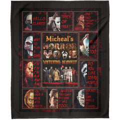 USA MADE Personalized Name Horror Movies Blanket – Halloween Movies Watching   – Horror Characters Blanket | Customized Throw Blanket