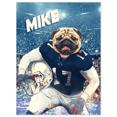 USA MADE Personalized Football League Pet Canvas| Custom 'Penn State Doggos' Personalized Pet Poster, Portrait Wallart