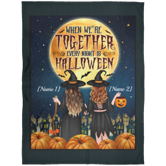 USA MADE Personalized When We’re Together Every Night Is Halloween | Customized Halloween Throw Blanket