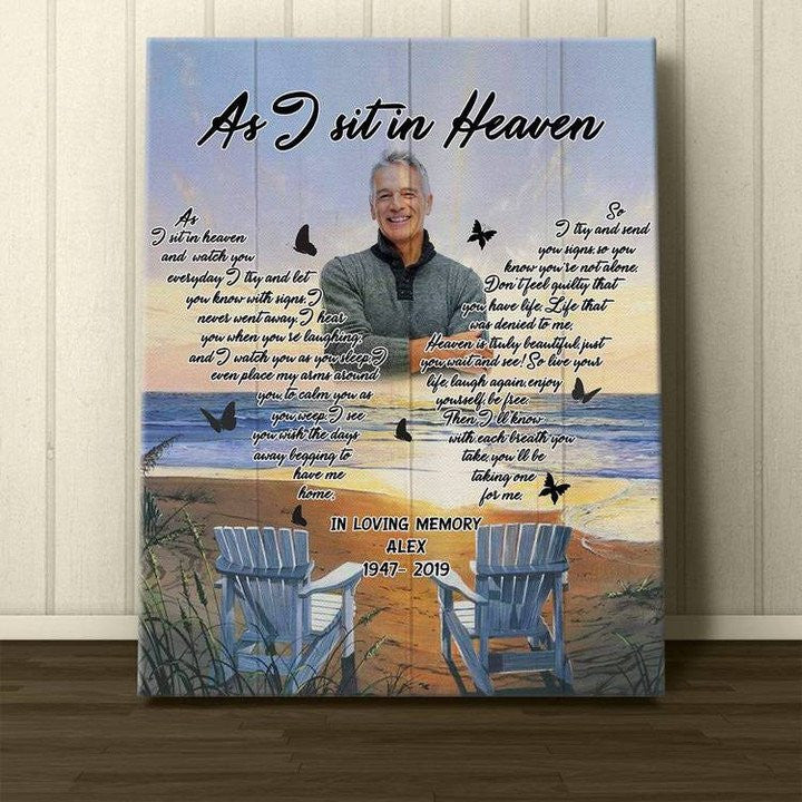 Custom Picture Mom Canvas, Remember me in Loving memory Wall Art