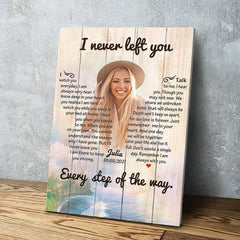 Gift for friends Mom passing away Memorial Canvas, A Letter from Heaven Canvas custom Mom picture Wall Art