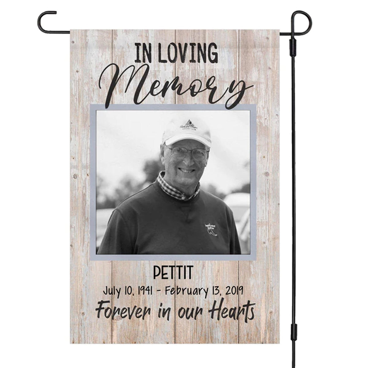 In Loving Memory Forever In Our Hearts Family Personalized Custom Photo Garden Flag