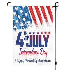 Happy 4th of July Personalized Custom Garden Flag H371