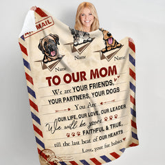 Personalized Cute Dog Breeds Blanket For Dog Mom Gift For Dog Owners