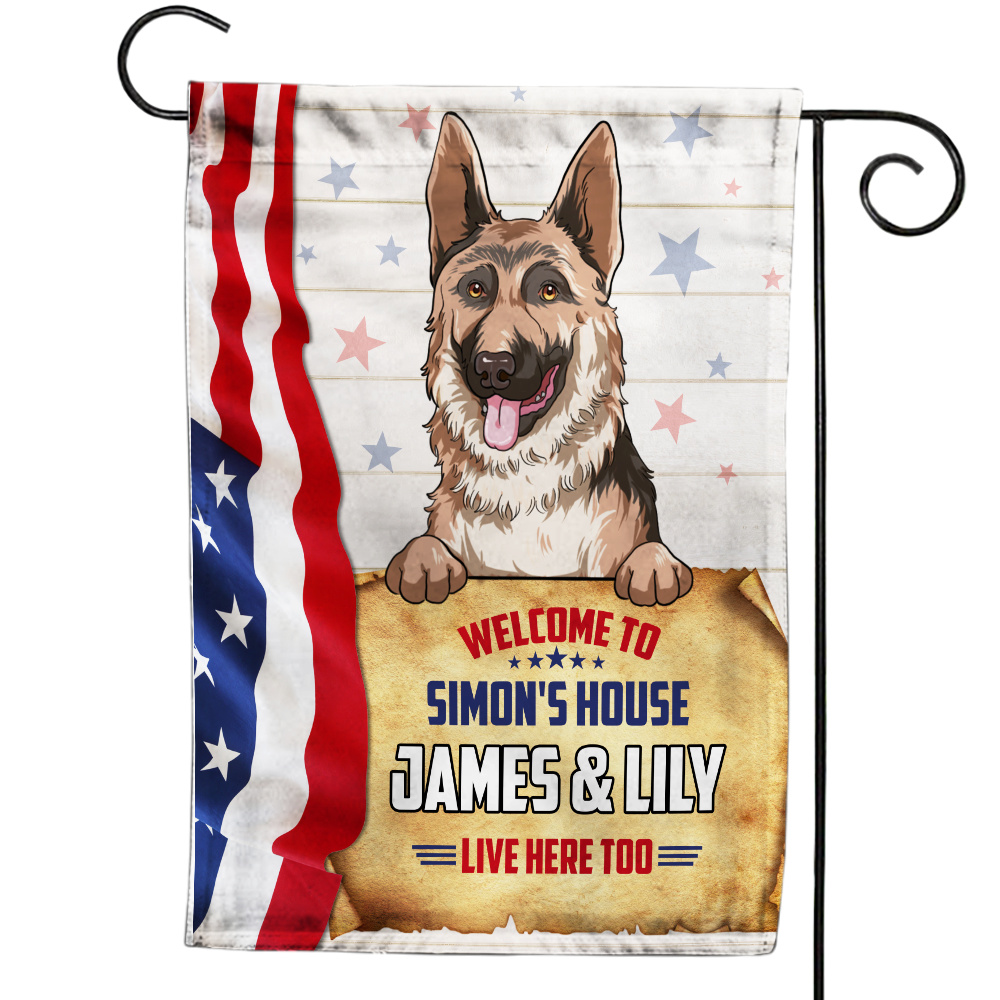 Personalized Gift For Family Welcome To Dog's House Flag 26452