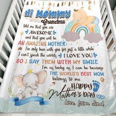 To My Mom Blanket, Mommy Blanket, First Mother's Day Blanket, Gifts For 1 St Mothers Day
