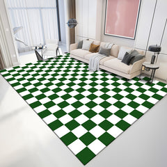 Checkerboard Area Rug | Retro Checkers Carpet, Floormat, Kitchenmat