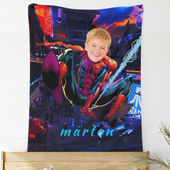 USA MADE Custom Blankets Personalized  Spider Boy Boy Blanket