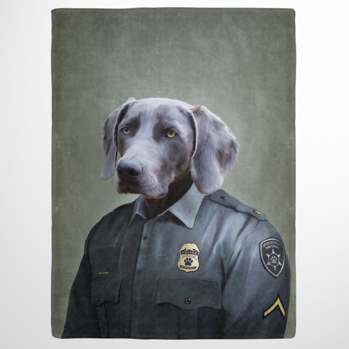 The Male Police Officer - Custom Pet Blanket