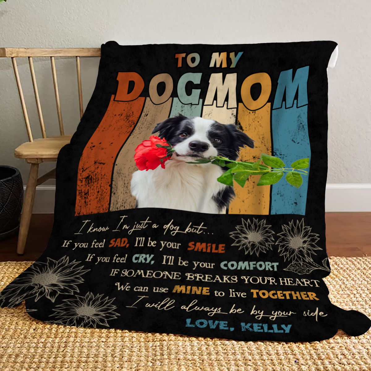 Personalized Dog Mom Blanket For Dog Owners Thankful Mother’s Day Gift