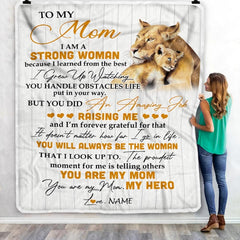Personalized to My Mom Blanket from Daughter Son, Never Forget That I Love You, Birthday Mother's Day Fleece Blanket