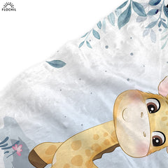 Personalized Baby Blankets - Baby Blanket with Name for Boys, Best Gift for Baby, Newborn Giraffe Flush Fleece blanket