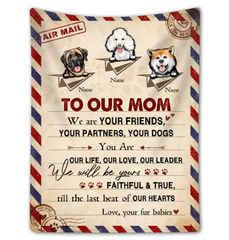 Customized Cute Dog Breeds Blanket For Dog Mom Gift For Dog Lovers