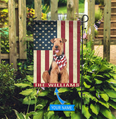 Airedale Terrier Personalized Garden Flag Garden Dog Flag Personalized Dog Garden Flags 1