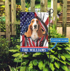 Alabama Basset Hound Personalized Garden Flag Garden Dog Flag Personalized Dog Garden Flags 1