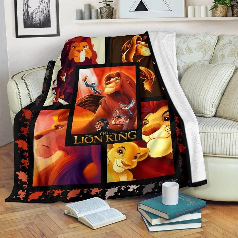 All Lion King Characters Disney Inspired Bedroom Livingroom Office Home Decoration Sherpa Blanket Fleece Blanket Funny Gifts