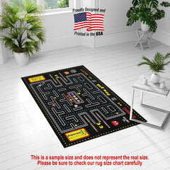 Products Custom Board Game Rug, PACMAN Kids Play Mat, Personalized Baby Nursery Initial Rug, Custom Name Game PACMAN Carpet Playtime