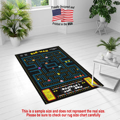 Products Custom Board Game Rug, PACMAN Kids Play Mat, Personalized Baby Nursery Initial Rug, Custom Name Game PACMAN Carpet Playtime