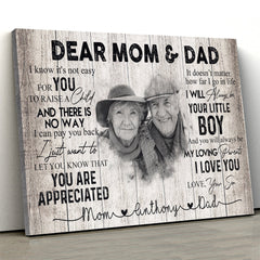 Always Be Your Little Boy Canvas Personalized Gift For Parents From Son