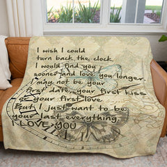 Blanket Gift For Him, Valentines Day Gifts For Him, Turn Back The Clock 2012034 Sherpa