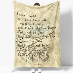 Blanket Gift For Him, Valentines Day Gifts For Him, Turn Back The Clock 2012034 Sherpa