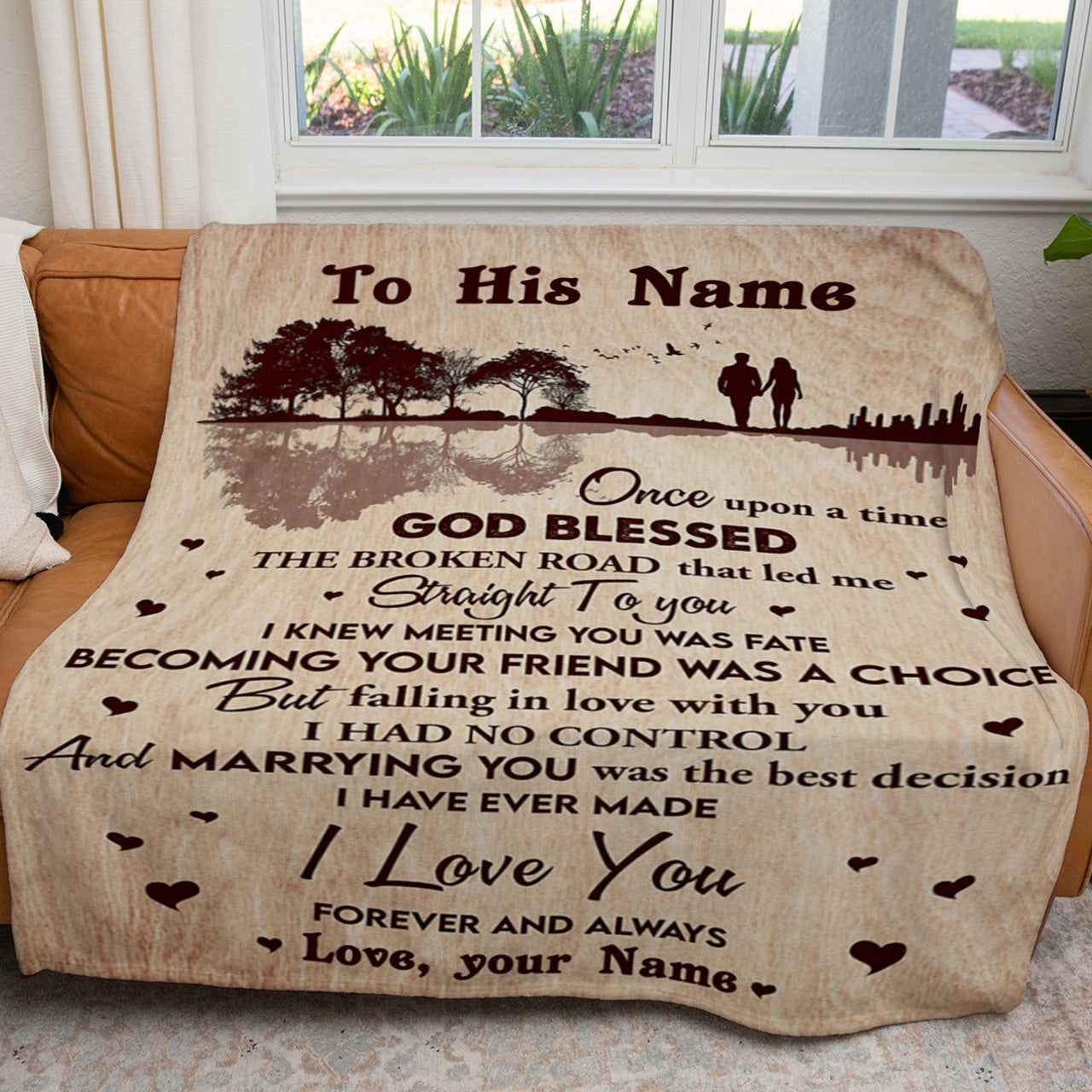 Blanket Gift For Him, Anniversary Gift For Husband, Once Upon a Time