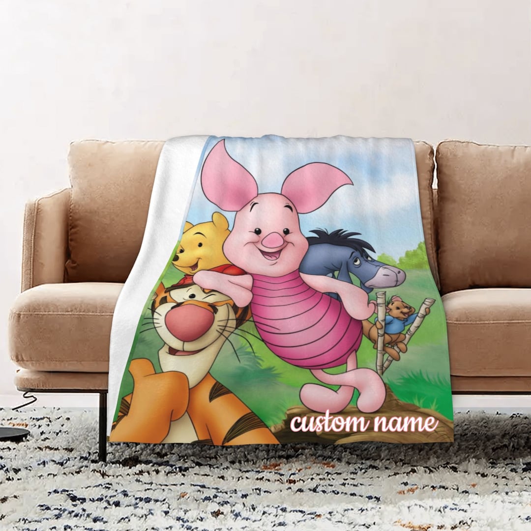 Custom Disney Piglet Bedding Set Blanket for Bedroom Decor – Perfect Gifts for Family