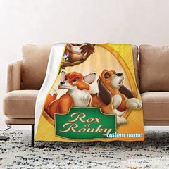 Custom Name Disney The Fox and The Hound Quilt Bedding Set – Great Gifts for Family and Home Decoration
