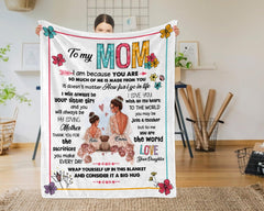 Customized To My Mom Blanket, Mother's Day Blanket Gift, Gift For Mother, Mom And Daughter Blanket