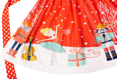 Baby Toddler Little Girl Christmas Nutcracker King Mouse Ballet Twirl Dress - Red Stripes