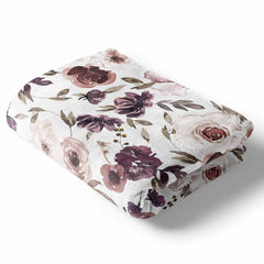 Demi's Dusty Purple Floral Blanket