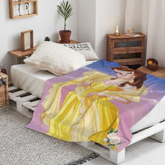 Disney Bella Quilt Blanket – Ideal for Home Decoration and Sofa Blanket