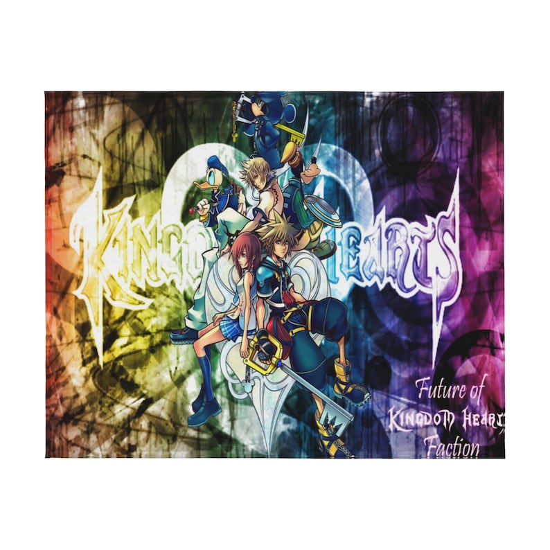Disney Kingdom Hearts Custom Name Quilt Blanket – Great Gifts for Family and Home Decoration