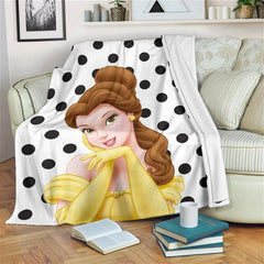 Disney Princess Belle Beauty And The Beast Sherpa Blanket Fleece Blanket Funny Gifts