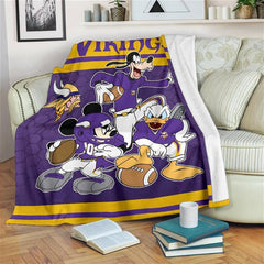 Disney Vikings Team Football Sherpa Blanket Fleece Blanket Gifts for Fans