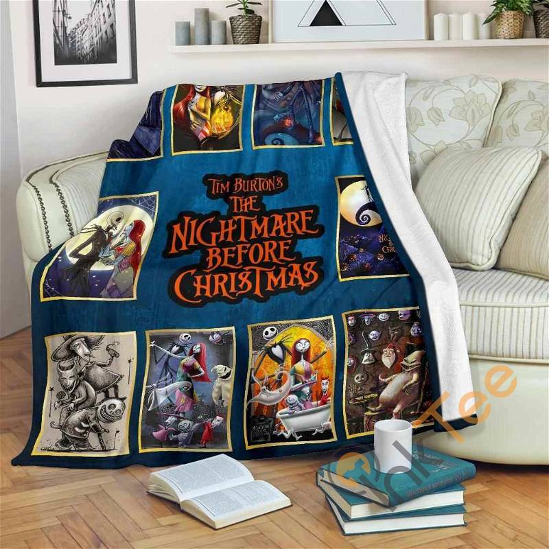 Fan The Nightmare Before Christmas Fleece Sherpa Fleece Blanket Gifts for Family, for Couple
