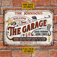 USA MADE Customized Garage Grilling Red Listen To The Good Music Custom Classic Metal Signs