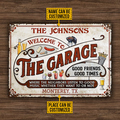 USA MADE Customized Garage Grilling Red Listen To The Good Music Custom Classic Metal Signs