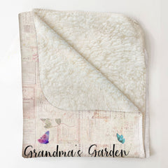 USA MADE Grandma's Garden - Personalized Blanket - Birthday, Loving Gift For Grandma, Nana, Gigi