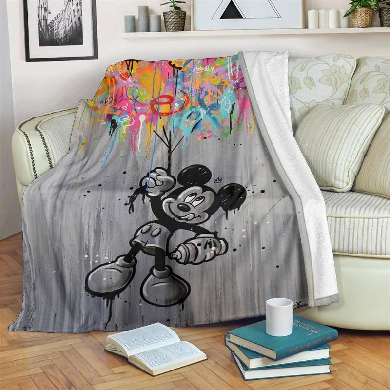Graphic Mickey Disney Sherpa Blanket Fleece Blanket Funny Gifts