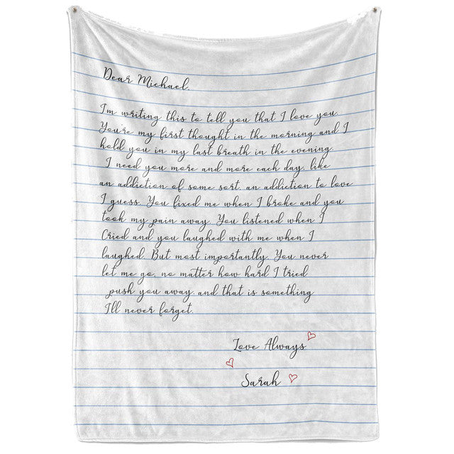 Personalized To My Husband Blanket, Love Letter Blanket