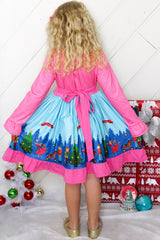 Baby Toddler Little Girls Christmas Nutcracker Ballet Soldier Fairy Tale Pink Polka Dot Dress - Angeline Kids