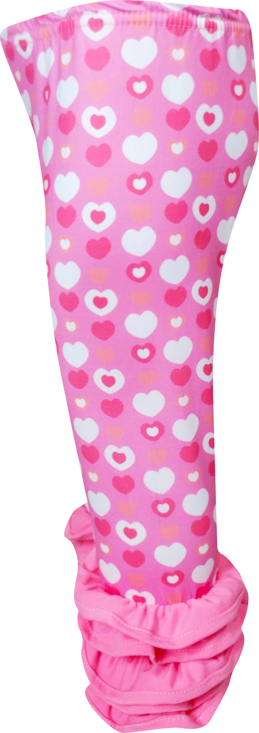 Baby Toddler Little Girls Minnie Mouse Love Hearts Ruffle Top Capri Set - Pink - Angeline Kids