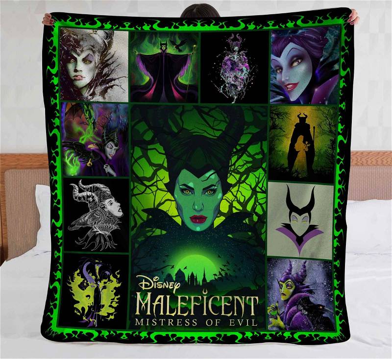 Maleficent Mistress Of Evil Disney Bedding Decor Sherpa Blanket Fleece Blanket Funny Gifts