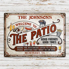 USA MADE Customized Personalized Patio Grilling Red Listen To The Good Music Customized Classic Metal Signs