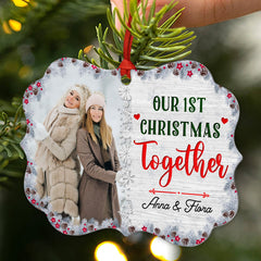 Custom Photo All Of Me Loves All Of You - Christmas Gift For Married Couples - Personalized Custom Aluminum Ornament