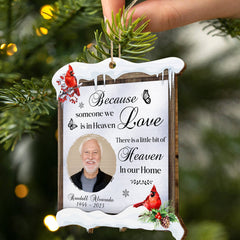 Custom Photo In Loving Memory - Christmas, Memorial Gift - Personalized Custom Shaped Wooden Ornament