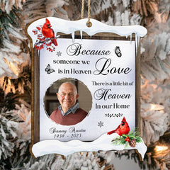 Custom Photo In Loving Memory - Christmas, Memorial Gift - Personalized Custom Shaped Wooden Ornament