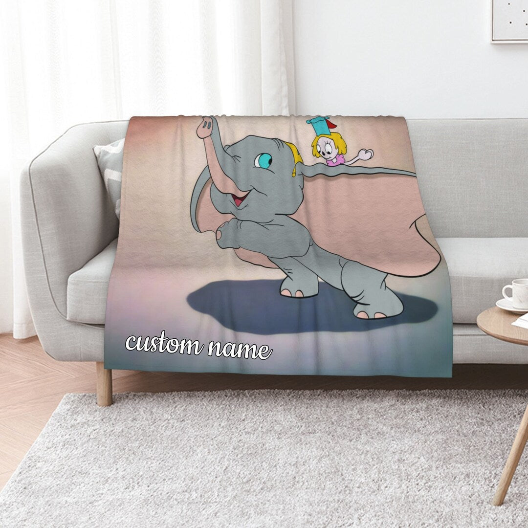 Personalized Disney Dumbo Quilt Blanket Bedding Set for Home Decoration