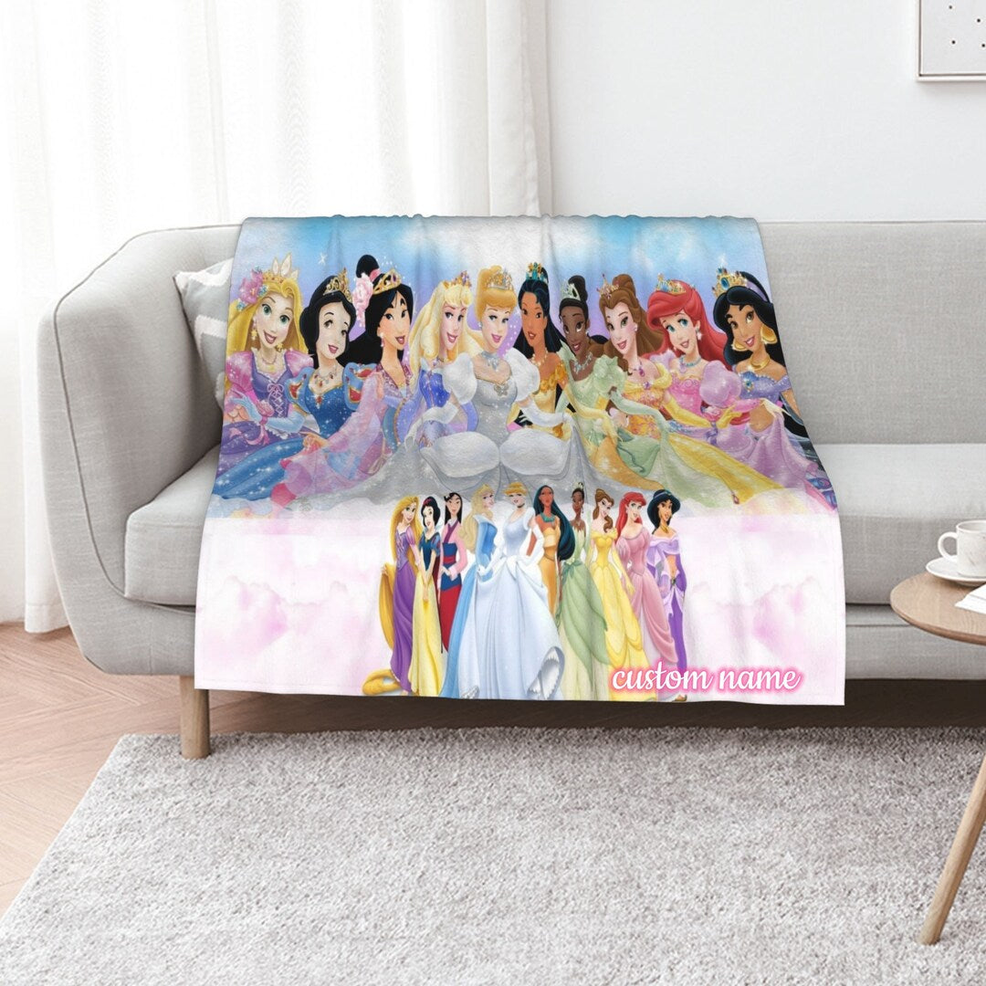 Personalized Disney Princess Quilt Blanket for Great Gifts for Family